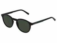 Lacoste L916S Unisex-Sonnenbrille Vollrand Rund Kunststoff-Gestell, schwarz
