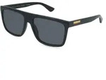 Gucci GG0748S Herren-Sonnenbrille Vollrand Eckig Kunststoff-Gestell, Schwarz