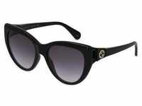 Gucci GG0877S Damen-Sonnenbrille Vollrand Butterfly Kunststoff-Gestell, schwarz
