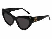Gucci GG0895S Damen-Sonnenbrille Vollrand Butterfly Kunststoff-Gestell, schwarz