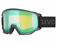 Uvex Athletic FM Unisex-Skibrille Vollrand Monoscheibe Kunststoff-Gestell, schwarz