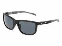Adidas SP0047 Herren-Sonnenbrille Vollrand Eckig Kunststoff-Gestell, schwarz