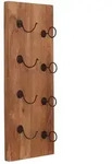 Wand-Weinregal 'Madras', 4 Flaschen Massivholz, Metall Mango