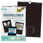 folia Dauerkalender, schwarz, 21 x 29,7 cm
