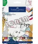 Faber-Castell Alkohol Marker, 12 Stifte + 1 Blender
