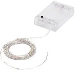 LED-Micro-Lichterkette mit Batteriekasten und Timer, 40 LEDs