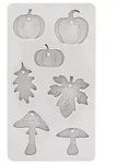 Silikon Gie&szlig;form "Herbst", K&uuml;rbis, Pilz, Blatt