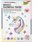 folia Spiegelkarton "Regenbogen", 24 x 34 cm, 12 Blatt