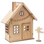 Holzbausatz "Wichtelhaus", 13,5 x 6,5 x 17,5 cm