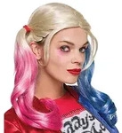 DC Comics Zopfper&uuml;cke "Harley Quinn", blond/pink/blau