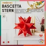 folia Transparentpapier-Faltbl&auml;tter "Bascetta-Stern", rot, 20 x 20 cm, 32 Blatt