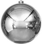 Weihnachtskugel aus Kunststoff, silber, 20 cm &Oslash;