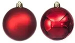 Weihnachtskugeln aus Kunststoff, rot, 10 cm &Oslash;, 4 St&uuml;ck