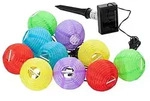 Solar LED Lampion-Lichterkette, bunt