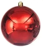 Weihnachtskugel aus Kunststoff, rot, 14 cm &Oslash;