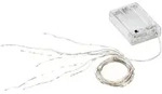 LED Micro-B&uuml;ndellichterkette mit Batteriekasten und Timer, 60 LEDs