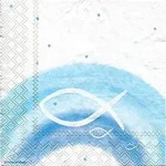 Papierservietten "Regenbogen/Blau", 33 x 33 cm, 20 St&uuml;ck