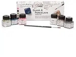 C. Kreul Glas- und Porzellanmalfarben "Chalky", 6x 20 ml und Pinsel