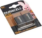2x Duracell Plus MN1604 9V Block Batterie - passend f&uuml;r Rauchmelder, Messger&auml;te &