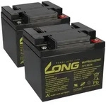Akku-Satz 24V 50Ah mit 2x Kung Long WP50-12NE f&uuml;r Arbeitsb&uuml;hne Mastb&uuml;hne...