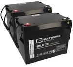 2x Q-Batteries 12LC-75 AGM Akku 24V 77Ah &ndash; kompatibel mit Mobilis M84