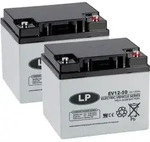 2X AGM 12V 50Ah Blei-Akku - zyklenfest kompatibel WP50-12NE MP50-12C 12LCP-50
