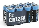 8x Absina CR123A Lithium Batterie 3V 1300mAh (8er Blister)