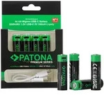 PATONA Premium USB-C 4x AA Akkus Lithium 1.5V 3000mWh aufladbar mit 1 zu 2 USB-C