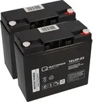 24V 23Ah Akku-Satz 2x Q-Batteries 12LCP-23 f&uuml;r Mobilis M23 M24 M34 M35