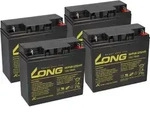 APC RBC11 kompatibler Ersatzakku - 4x Kung Long WP18-12SHR 12V 18Ah M5 VdS