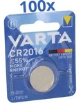 100x VARTA CR2016 Lithium-Knopfzelle 3V 100 St&uuml;ck 1er Blister