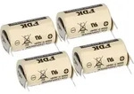 4x FDK CR14250SE-FT1 3V 850mAh 1/2AA Lithium Batterie &ndash; 3 Printpins ++/-
