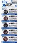 50x CR2025 Lithium-Knopfzelle 3V / 170mAh (10x 5er Pack)