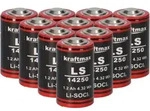 10x Kraftmax Lithium 3,6V Batterie LS14250 1/2 AA - Zelle