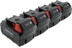 4er-Set PATONA Platinum 18V Akku f&uuml;r Milwaukee M18 mit USB-C PD45W