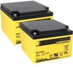 2x AGM Akku 12V 26Ah f&uuml;r Siemens FC2020-AA Brandmeldezentrale &ndash; SUN Battery...