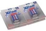 4x XCell X9V-B Lithium 9V Block Batterie 1200mAh im Blister - passend f&uuml;r