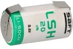 Saft Lithium 3,6V Batterie LSH 20 D - Zelle mit U-L&ouml;tfahne