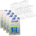 16x AA Mignon Akku Ni-MH 1,2V 2700mAh + 4x Box