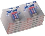 10x XCell X9V-B Lithium 9V Block Batterie 1200mAh im Blister - passend f&uuml;r