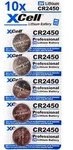 50x CR2450 Lithium-Knopfzelle 3V / 620mAh (10x 5er Pack)