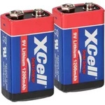 2x XCell Lithium 9V Block Hochleistungs- Batterien f&uuml;r Rauchmelder /...