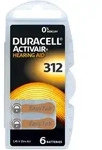 Duracell H&ouml;rger&auml;tebatterie DA312 Zn/Luft 1,4V / 160mAh 6er Blister