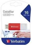 Verbatim USB 2.0 Stick 16GB, DataBar, rot