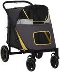 Hundewagen, faltbarer Hundetrolley, Hundebuggy mit Kissen, Katzenbuggy