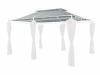 Ersatzdach zu Garten-Pavillon Inca 3x4 Grau Party-Zelt Terrassen-Dach