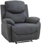 HOMCOM Relaxsessel Einzelsofa Liege 150&deg; neigbar Fernsehsessel Leinen Dunkelgrau