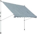 Markise Klemmmarkise Faltarm Handkurbel Balkon 3 x 1,5 m Alu Gr&uuml;n