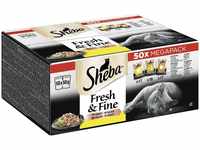 SHEBA® Portionsbeutel Multipack Fresh & Fine in Sauce mit Huhn, mit Geflügel,...