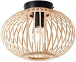 Brilliant Enca Deckenlampe, 30 cm, E27, Bambus/Metall, natur/schwarz